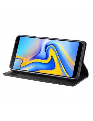 Etui Samsung portefeuille Pour Galaxy J6 Plus Vintage