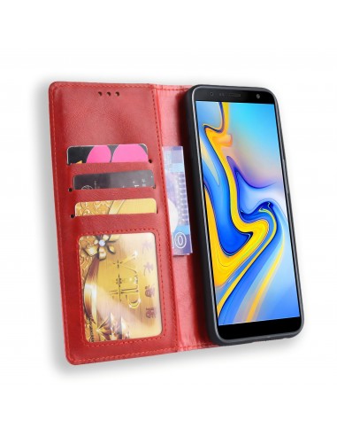 Etui Samsung portefeuille Pour Galaxy J6 Plus Vintage