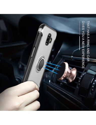 Coque antichoc pour Galaxy J6 Plus avec anneau rotatif