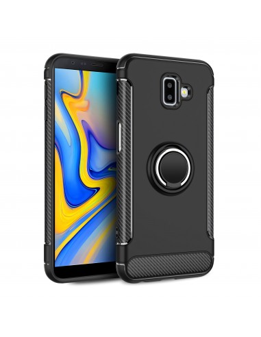Coque antichoc pour Galaxy J6 Plus avec anneau rotatif