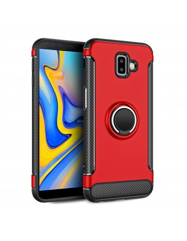 Coque antichoc pour Galaxy J6 Plus avec anneau rotatif