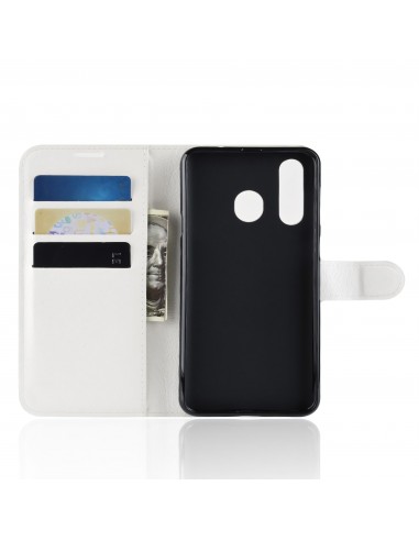 Etui Samsung portefeuille pour Galaxy A8s Litchi