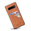 Coque silicone Samsung Galaxy S10 avec rangement cartes - Style cuir