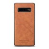 Coque silicone Samsung Galaxy S10 avec rangement cartes - Style cuir