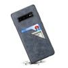 Coque silicone Samsung Galaxy S10 avec rangement cartes - Style cuir