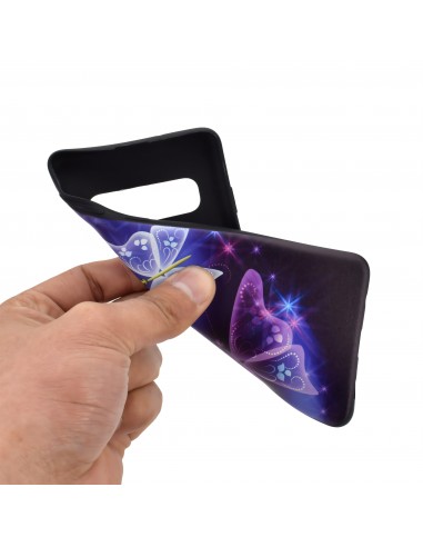 Coque silicone fantaisie pour Samsung Galaxy S10 - Papillons