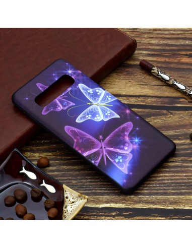 Coque silicone fantaisie pour Samsung Galaxy S10 - Papillons
