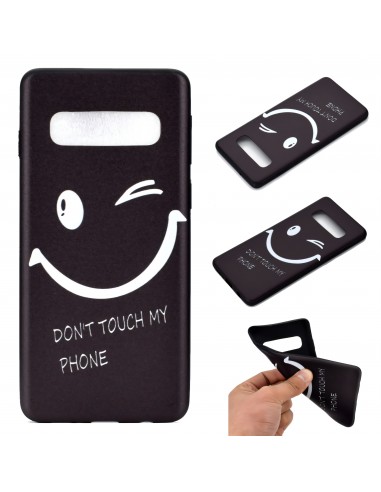 Coque silicone fantaisie pour Samsung Galaxy S10 - Smiling face