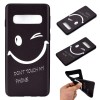 Coque silicone fantaisie pour Samsung Galaxy S10 - Smiling face