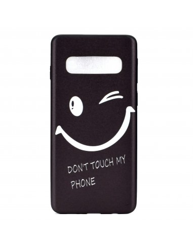 Coque silicone fantaisie pour Samsung Galaxy S10 - Smiling face