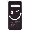 Coque silicone fantaisie pour Samsung Galaxy S10 - Smiling face