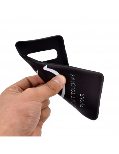 Coque silicone fantaisie pour Samsung Galaxy S10 - Smiling face