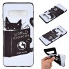 Coque silicone fantaisie pour Samsung Galaxy S10 - Chat qui lit