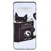 Coque silicone fantaisie pour Samsung Galaxy S10 - Chat qui lit