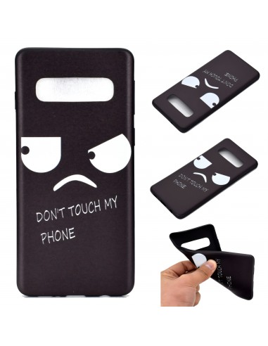 Coque silicone fantaisie pour Samsung Galaxy S10 - Angry face