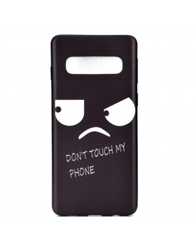 Coque silicone fantaisie pour Samsung Galaxy S10 - Angry face