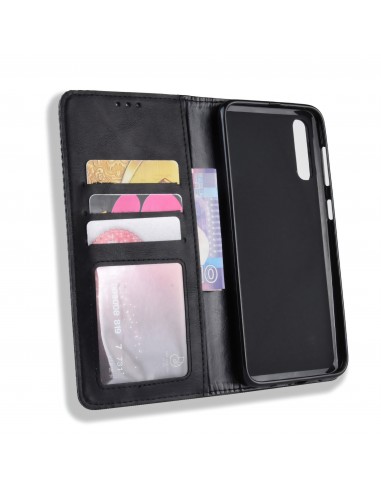 Etui Samsung portefeuille pour Samsung Galaxy A50 Style Vintage
