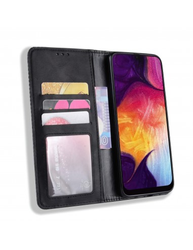 Etui Samsung portefeuille pour Samsung Galaxy A50 Style Vintage