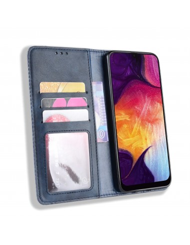 Etui Samsung portefeuille pour Samsung Galaxy A50 Style Vintage