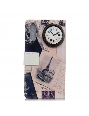 Etui Samsung portefeuille Samsung Galaxy A50 Tour Eiffel
