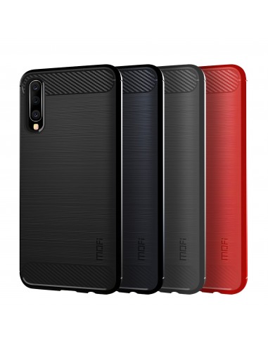 Coque silicone pour Galaxy A50 Style fibre de carbone MOFI