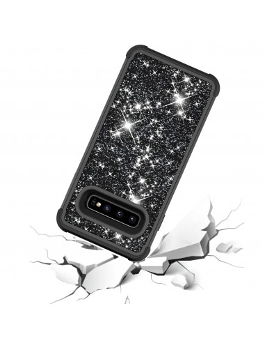 Coque antichoc hybride pour Galaxy S10 - Style paillettes