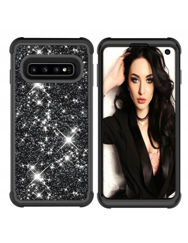 Coque antichoc hybride pour Galaxy S10 - Style paillettes