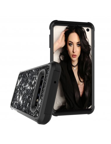 Coque antichoc hybride pour Galaxy S10 - Style paillettes