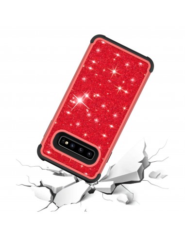 Coque antichoc hybride pour Galaxy S10 - Style paillettes