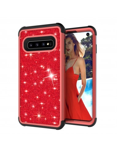 Coque antichoc hybride pour Galaxy S10 - Style paillettes
