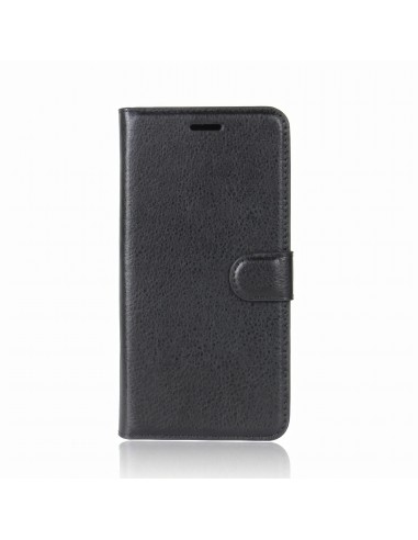 Etui Samsung portefeuille pour Galaxy J7 2017 avec rangements pour cartes - Litchi