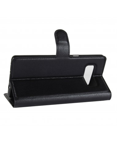 Etui Samsung portefeuille pour Galaxy Note 8 avec rangements pour cartes - Litchi