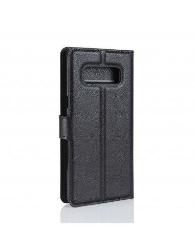 Etui Samsung portefeuille pour Galaxy Note 8 avec rangements pour cartes - Litchi