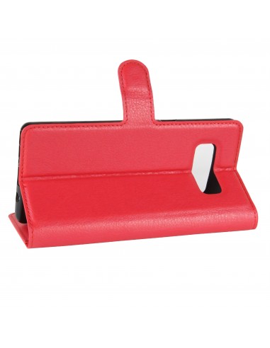 Etui Samsung portefeuille pour Galaxy Note 8 avec rangements pour cartes - Litchi