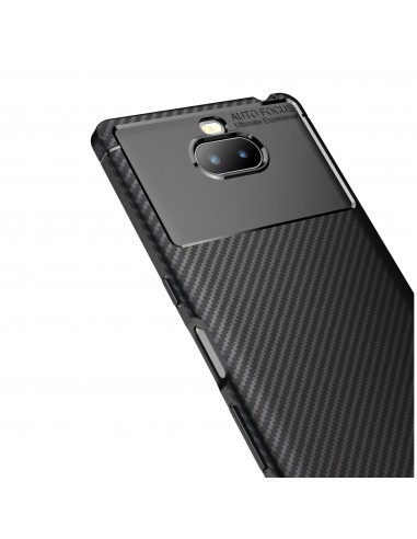 Coque silicone antichoc Sony Xperia 10 - MOFI - Style fibre de carbone
