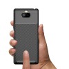 Coque silicone antichoc Sony Xperia 10 - MOFI - Style fibre de carbone