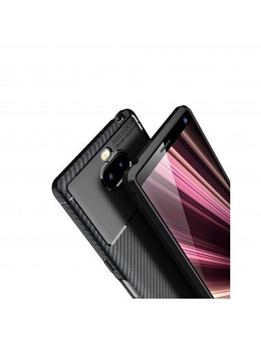 Coque silicone antichoc Sony Xperia 10 - MOFI - Style fibre de carbone
