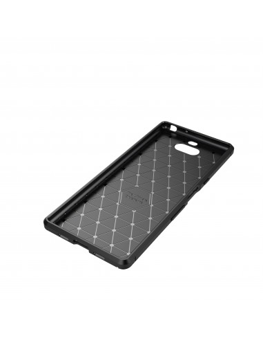Coque silicone antichoc Sony Xperia 10 - MOFI - Style fibre de carbone