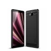 Coque silicone antichoc Sony Xperia 10 - Style fibre de carbone