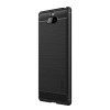 Coque silicone antichoc Sony Xperia 10 - Style fibre de carbone