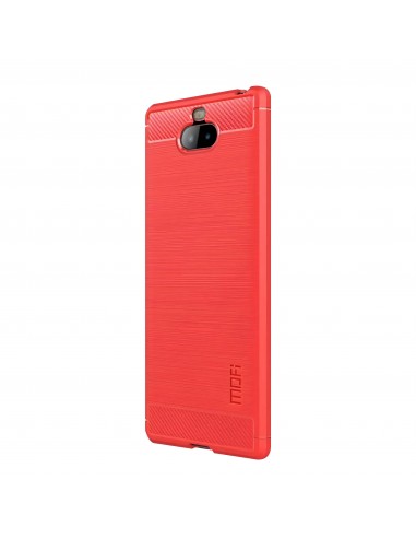 Coque silicone antichoc Sony Xperia 10 - Style fibre de carbone