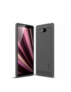 Coque silicone antichoc Sony Xperia 10 - Style fibre de carbone