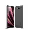Coque silicone antichoc Sony Xperia 10 - Style fibre de carbone Gris