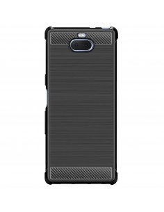 Coque antichoc silicone pour Sony Xperia 10 - IMAK - Aspect fibre de carbone 2