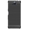 Coque antichoc silicone pour Sony Xperia 10 - IMAK - Aspect fibre de carbone