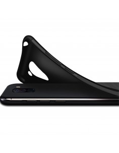 Coque antichoc silicone Sony Xperia 10 - IMAK - Aspect fibre de carbone Noir