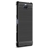 Coque antichoc silicone pour Sony Xperia 10 - IMAK - Aspect fibre de carbone