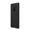 Coque silicone antichoc Sony Xperia 1 - Style fibre de carbone Noir