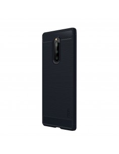 Coque silicone antichoc Sony Xperia 1 - Style fibre de carbone