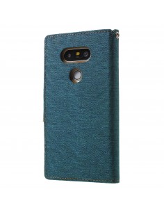 Etui portefeuille LG G5 avec rangements cartes - MERCURY Vert Etui portefeuille LG G5 avec rangements cartes - MERCURY Vert